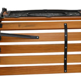 2-3 Person Patio Bench with Wood Seat,Patio Furniture Bench Chair