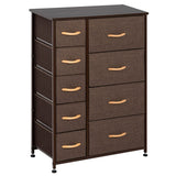 9-Drawer Fabric Dresser: Versatile Storage Organizer with Steel Frame & Wooden