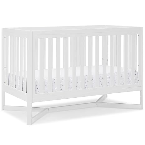 Tribeca 4-in-1 Baby Convertible Crib, Bianca White/Natural