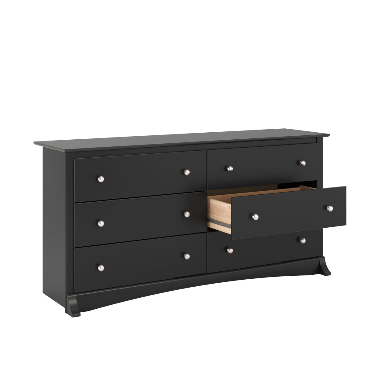 Sonoma Bedroom Furniture: Black Double Dresser for Bedroom, 6-Drawer Wide Chest of Drawers