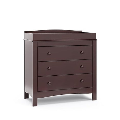 3 Drawer Chest with Changing Topper (White) – GREENGUARD Gold Certified, Baby