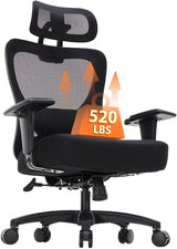 520lbs Big and Tall Office Chair | Heavy Duty Executive Office Chair with Adjustable