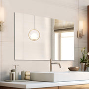 Frameless Mirror, Wall Mirror 48" x 30", Modern Bathroom Mirrors for Wall