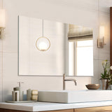 Bathroom Mirror 48"×30", Modern Bathroom Vanity Mirror, Frameless Mirror