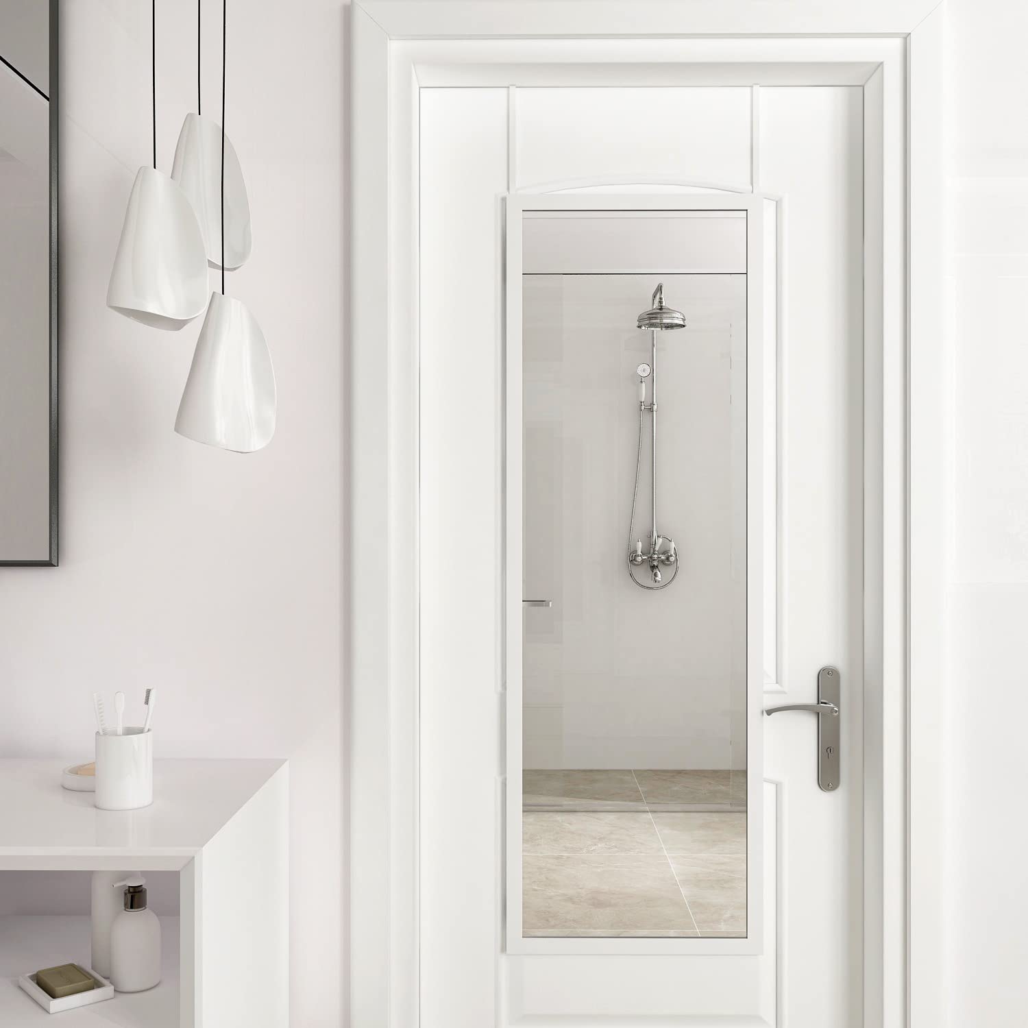 48" x 16" Over The Door Mirror Full Length Mirror Door Mirror Wall Mirror Hanging with