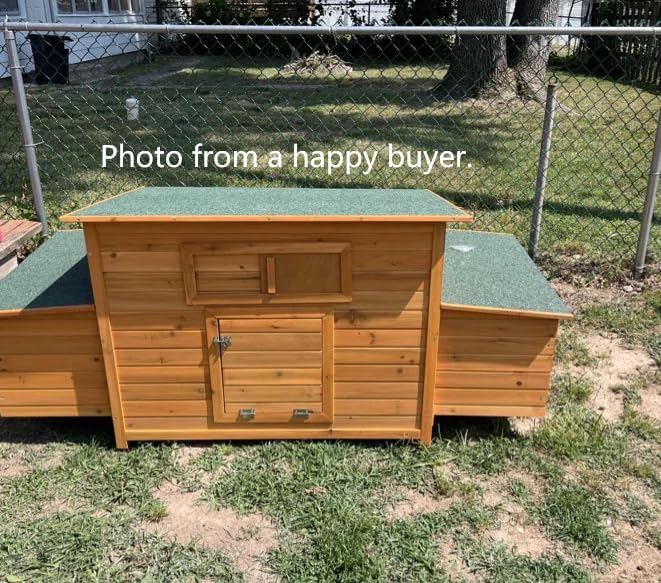 New 69" Wood Hen Chicken Duck Poultry Hutch House Coop Cage