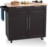 Kitchen Island Cart Rolling Storage Trolley Cart Farmhouse Islands Home Coffee Bar