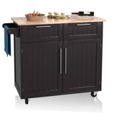 Kitchen Island Cart Rolling Storage Trolley Cart Farmhouse Islands Home Coffee Bar