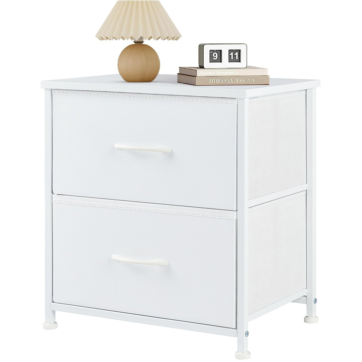 Nightstand with 2 Drawers, End Tables Bedside Furniture Side Table