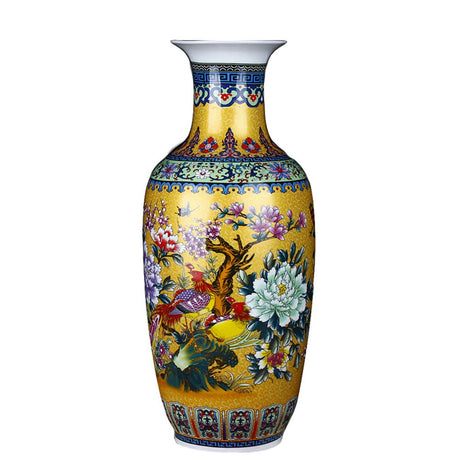 Jingdezhen Large Ceramic Floor Vase,Flower Vase Handmade Home Decorative Vase