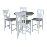 Concepts Chairs Dining Table Set, White/Heather Gray