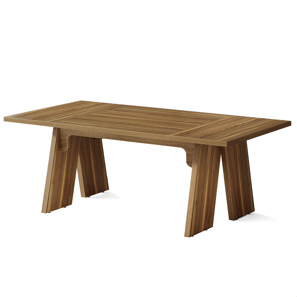 Large Dining Table for 6 People, Farmhouse Dinner Table, Rectangular Dining Table