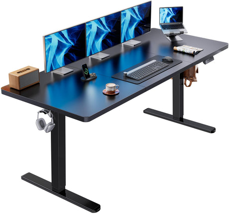 Electric Standing Desk, 71 x 30 inch Large Height Adjustable Desk, Powerful Brushless