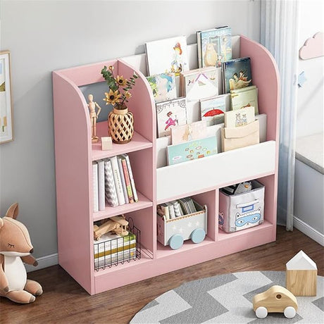 Closed Back Bookshelf Child Room Bookcase Children's Bookshelf Floor-to-ceiling Short Bookcase