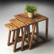 3 Piece Wood Nesting Table Set