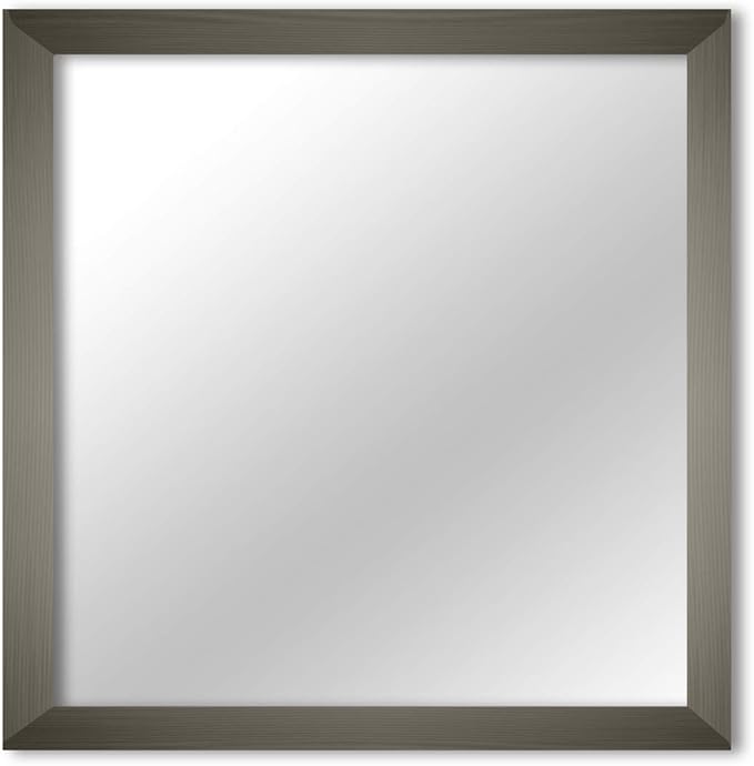 "Beckett Rectangular Grey Framed Mirror, 11"" x 14""" (MI-100_gr_11x14)