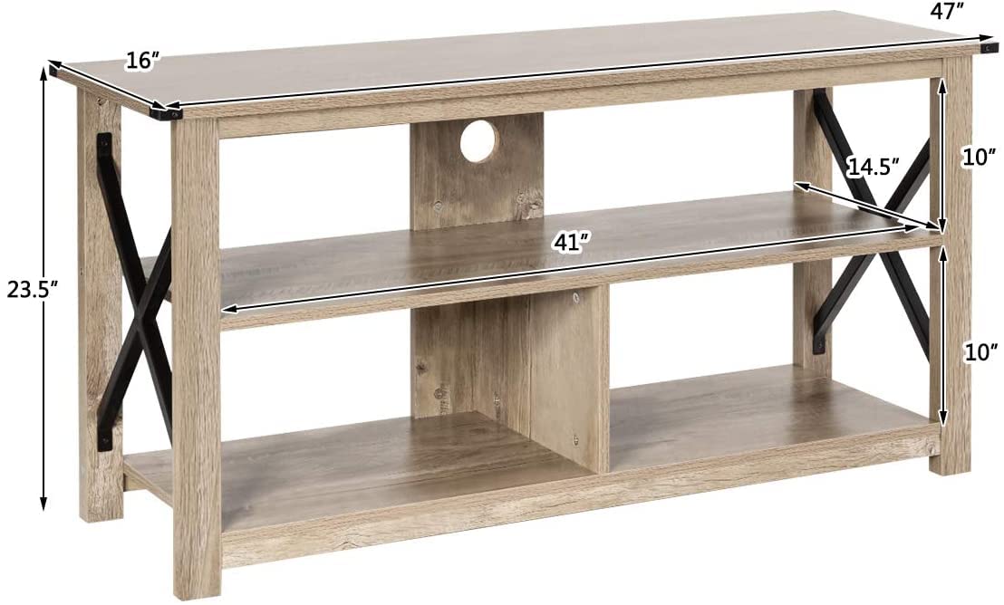 TV Television Stands, Large, Grey