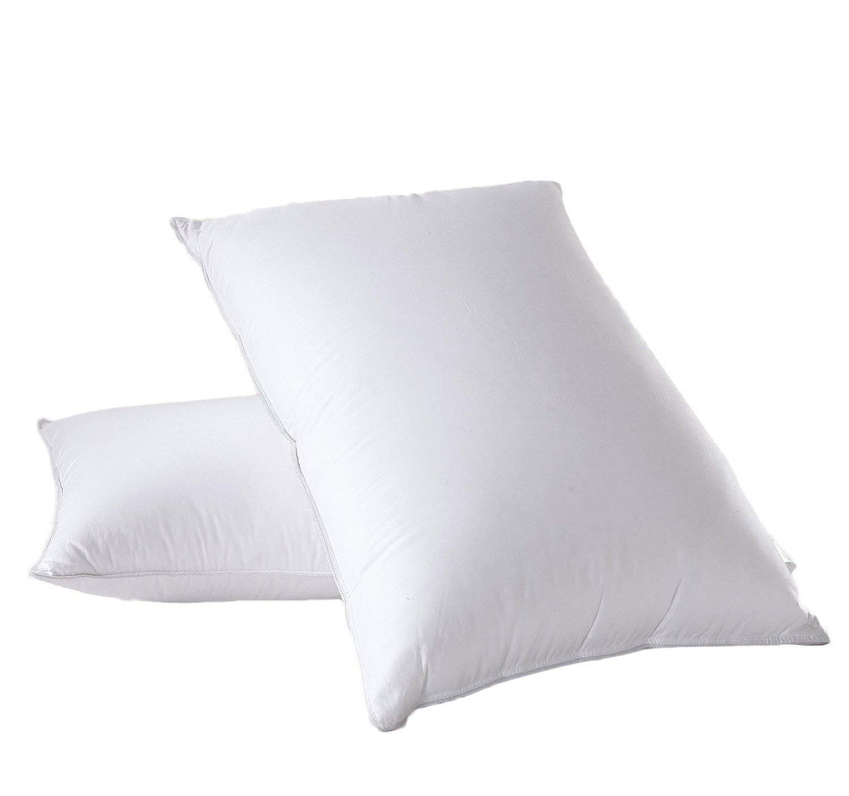 Down Pillow - 500 Thread Count 100% Cotton, Down, King Size, Extra Firm, Set of 2