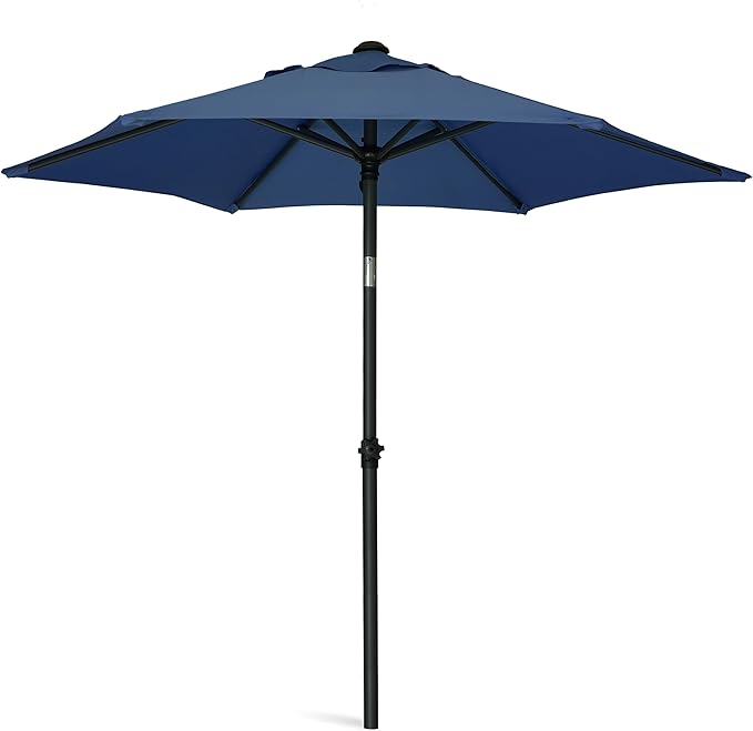 5.8ft Patio Umbrella Outdoor Table Umbrellas with Push Button Tilt