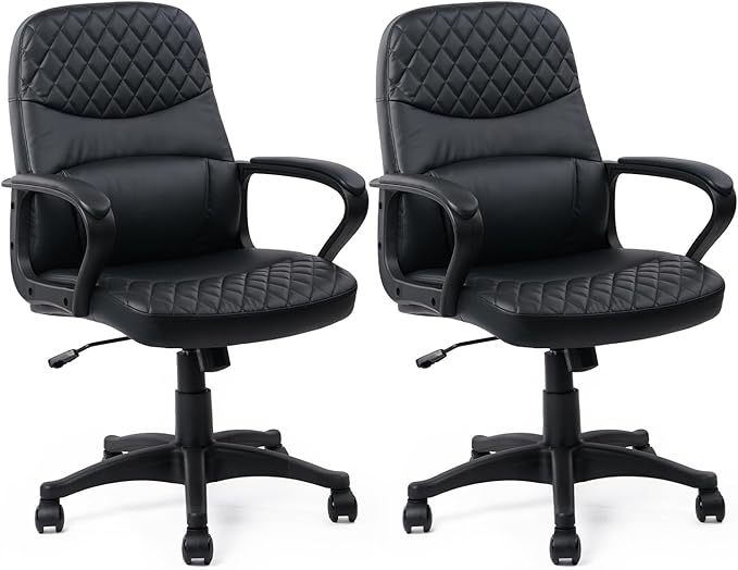 Office Computer Desk Chair Executive Mid Back Chair Comfortable Ergonomic Managerial