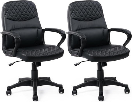 Office Computer Desk Chair Executive Mid Back Chair Comfortable Ergonomic Managerial