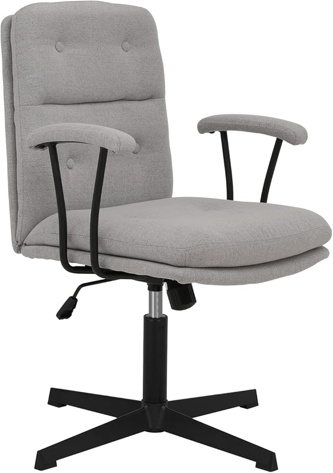 Modern Office Desk Chair, Vanity Chair with Removable Padded Armrests for Home