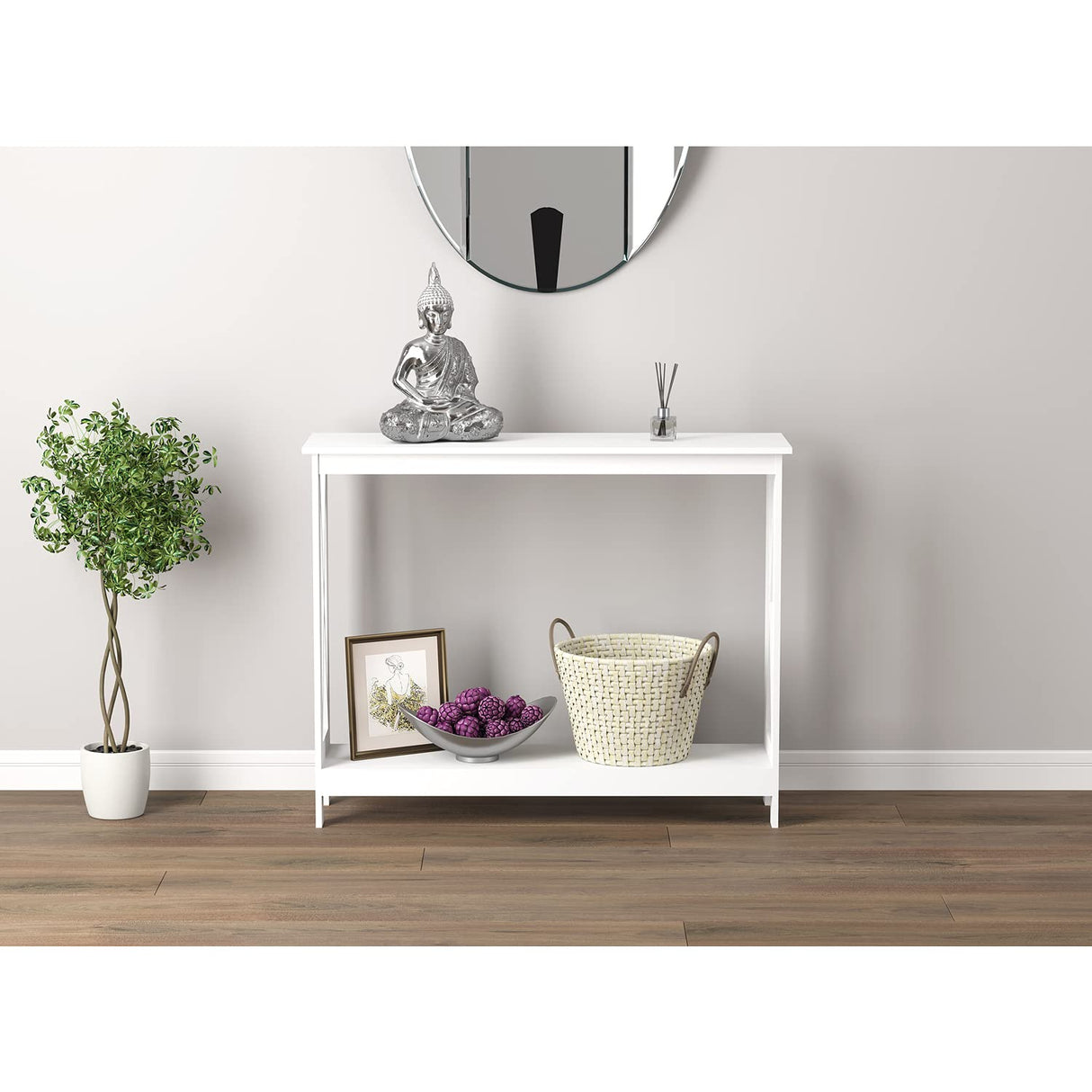 Console Table, White