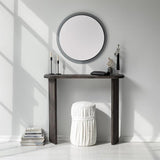 Narrow Solid Wood Entryway Console Table, Modern Black Slim Entry Table, Rustic Small Sofa Table,