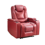 Power Recliner Chairs with USB Ports and Cup Holders, Electric PU Leather Home Theater