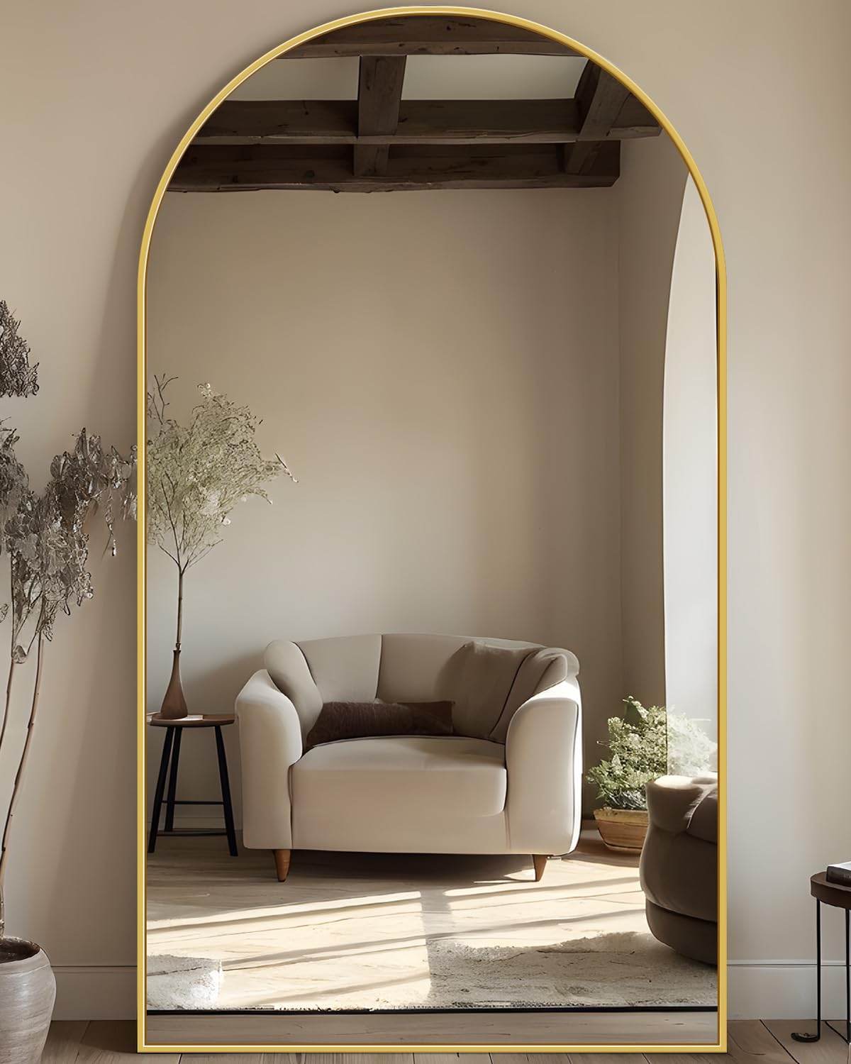 Full Length Mirror, 44"x76" Floor Mirror Freestanding, Oversized Full Body Mirror Floor
