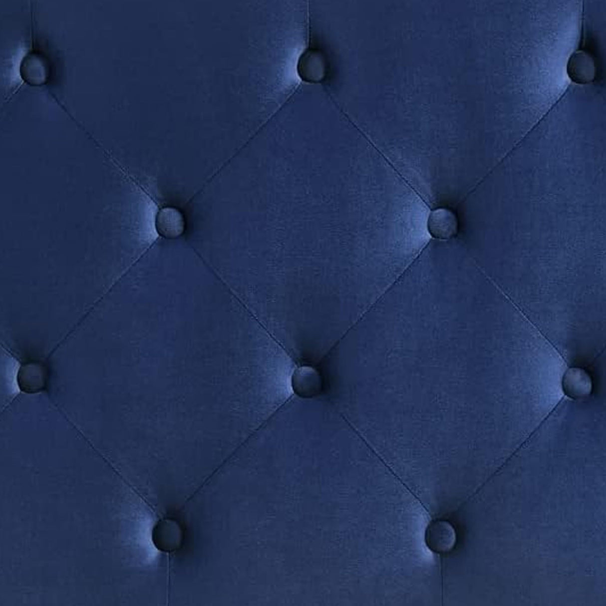 BM302195 Button Tufted Nailhead Trim Fabric Upholstery Agapi King Size Bed Blue