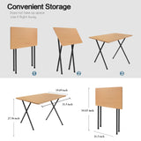 Folding TV Tray Table, 2.6-Foot TV Dinner Folding Table for Small Space Eating