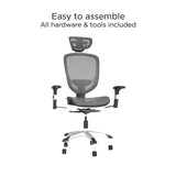 FlexFit Hyken Mesh Task Chair - Adjustable with Lumbar, Arm and Head Support,