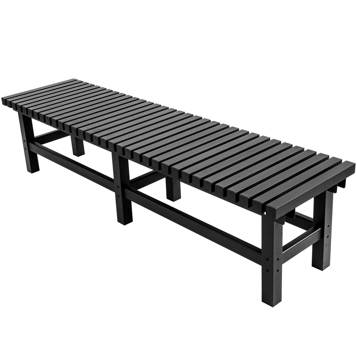 70 Inches Aluminum Outdoor Weatherproof Bench Backless, 550 LBS Bearing Capacity