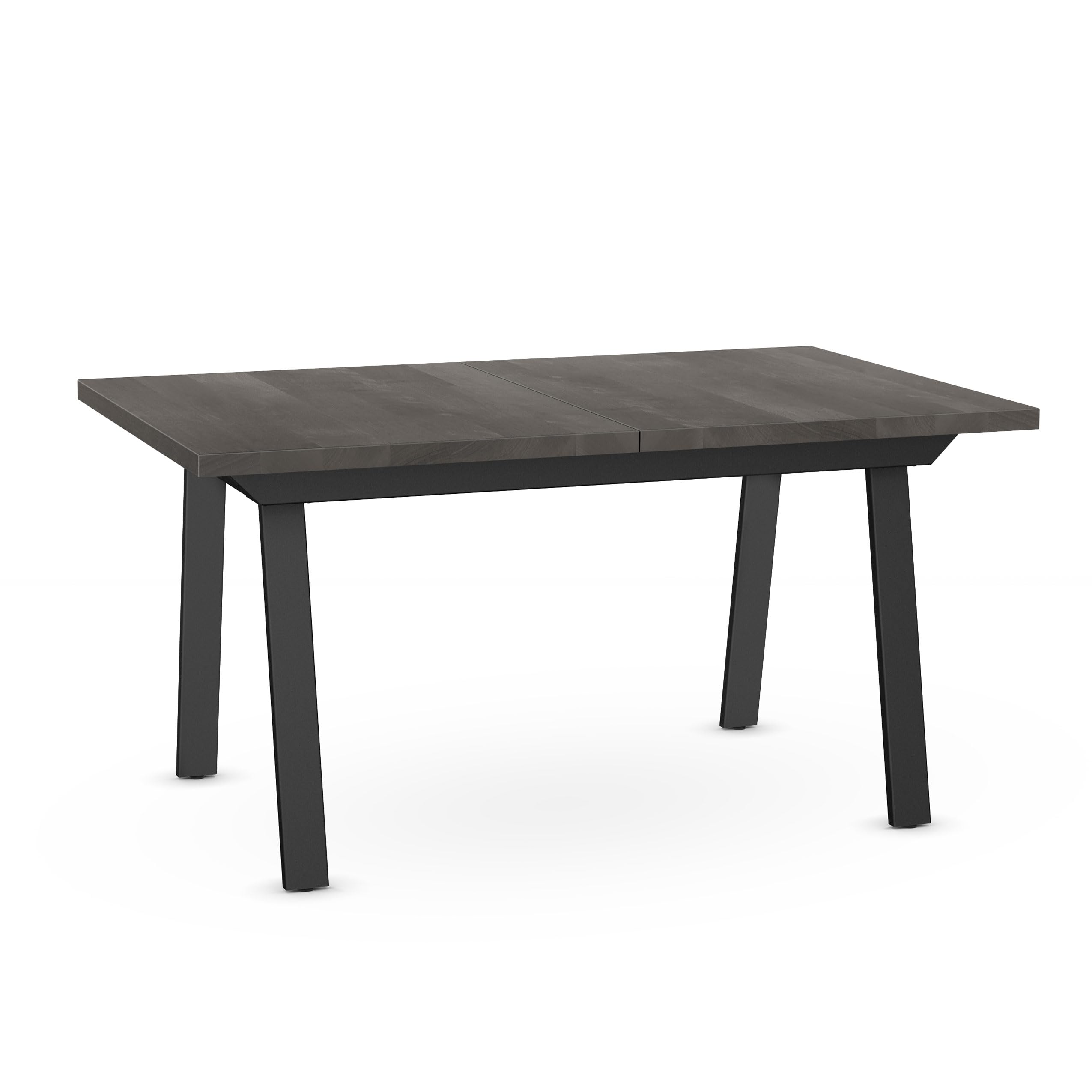 Kane Extendable Dining Table - Grey Solid Wood/Black Metal