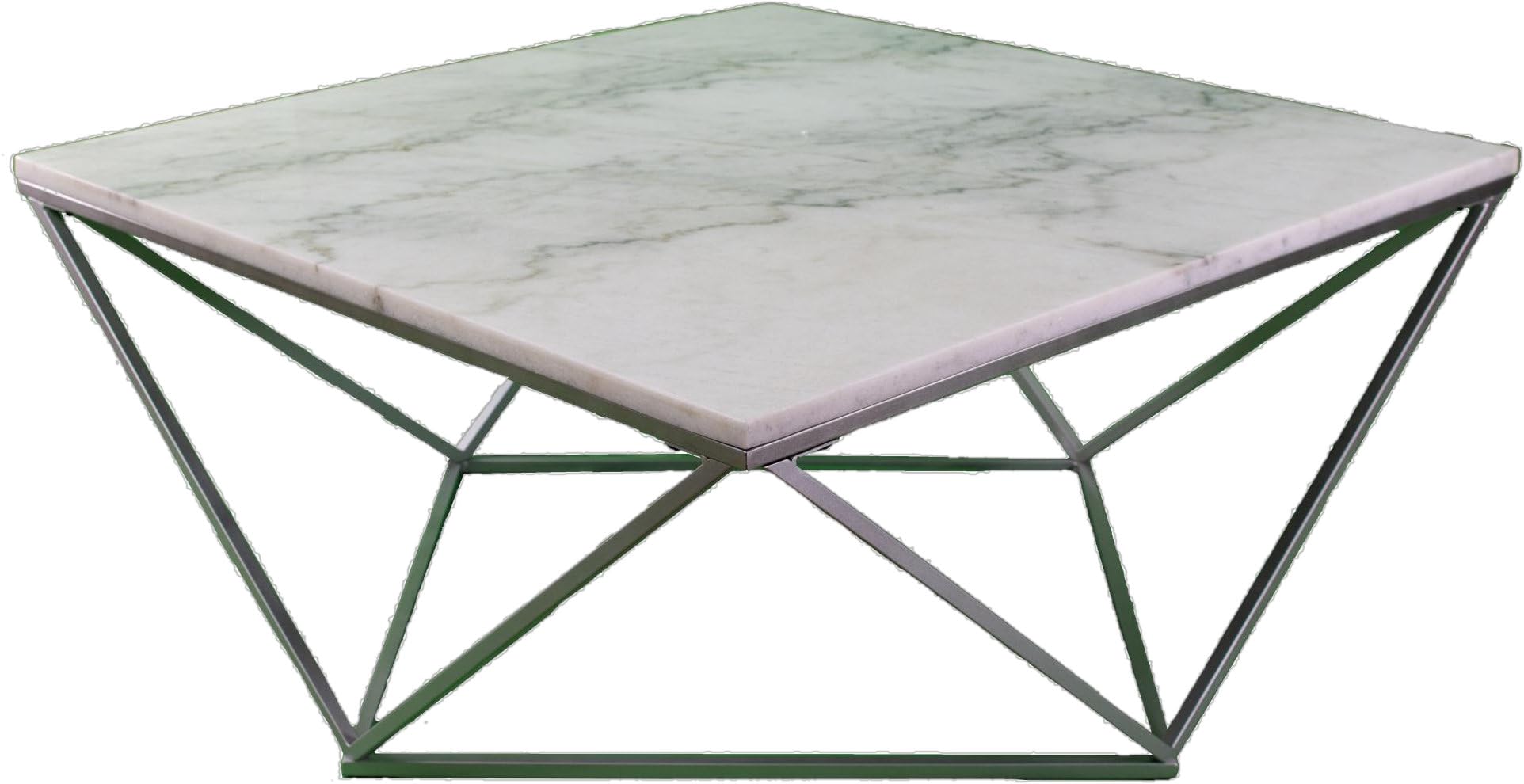 Athens, Marble/Silver Cocktail Table