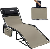 Outdoor with Insulated Cooler Bag Portable for Outside Patio Chaise Lounge Chair 5