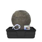 78290 Medium Stacked Sphere Water Fountain, Landscape Kit, Slate Gray