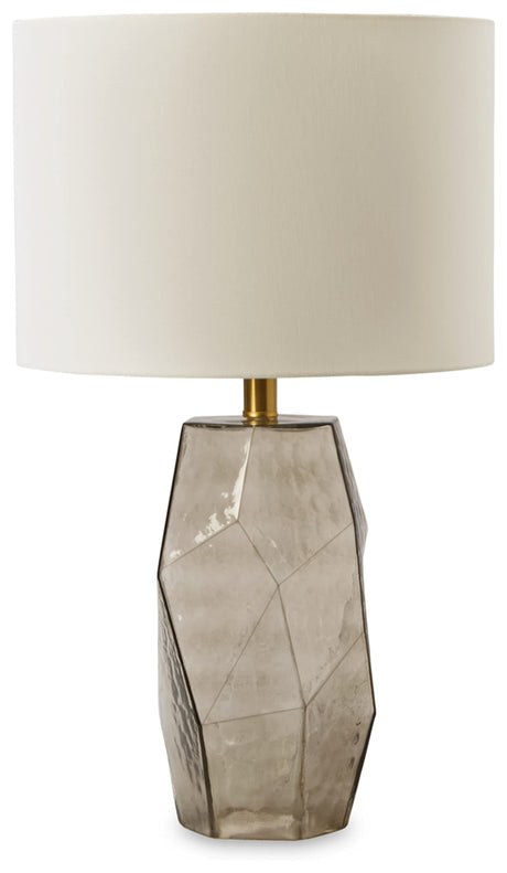 Ashley Taylow Contemporary 23.5" Glass Table Lamp, Light Brown