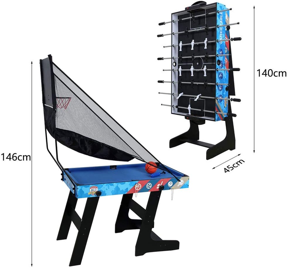 Multi Game Table 5-in-1 Combo Game Table, 5 Games with Hockey, Billiards