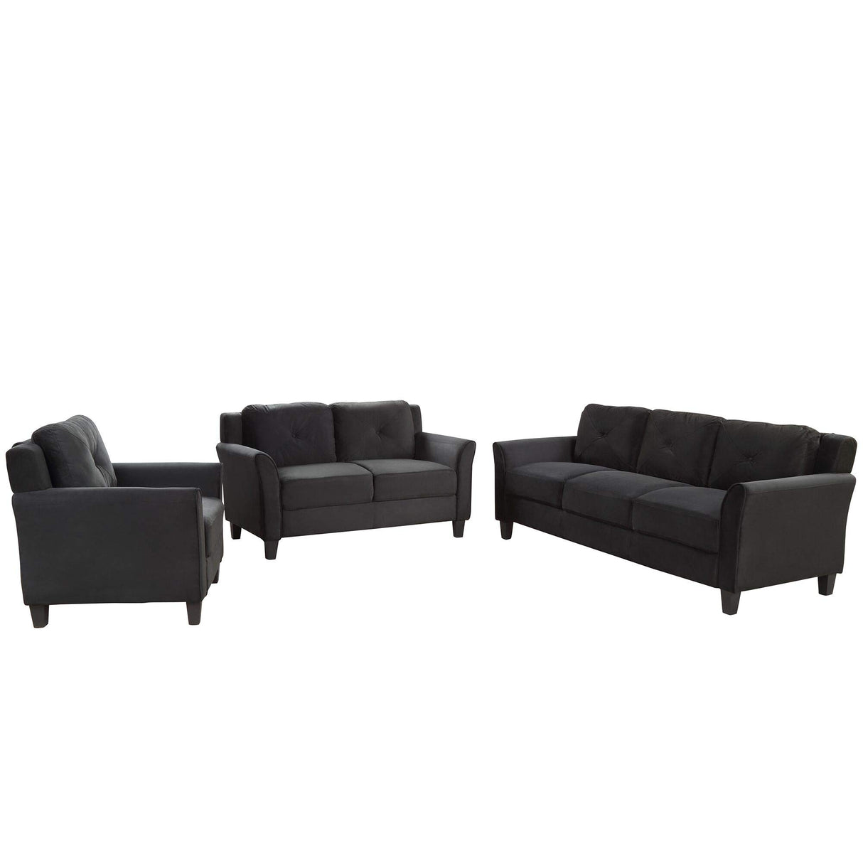 3 Piece Sectional Sofa Couch for Living Room,Modern Button Tufted Sectional Couch Set