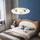 Kids Planet Glass Pendant Light - LED Dimmable Space Chandelier
