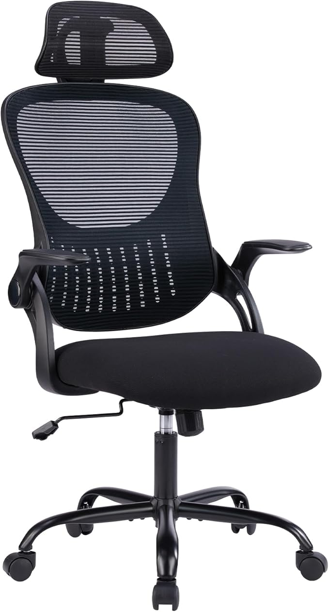 Home Office Desk Chair, Ergonomic Mesh High Back Computer Chair Height Adjustable