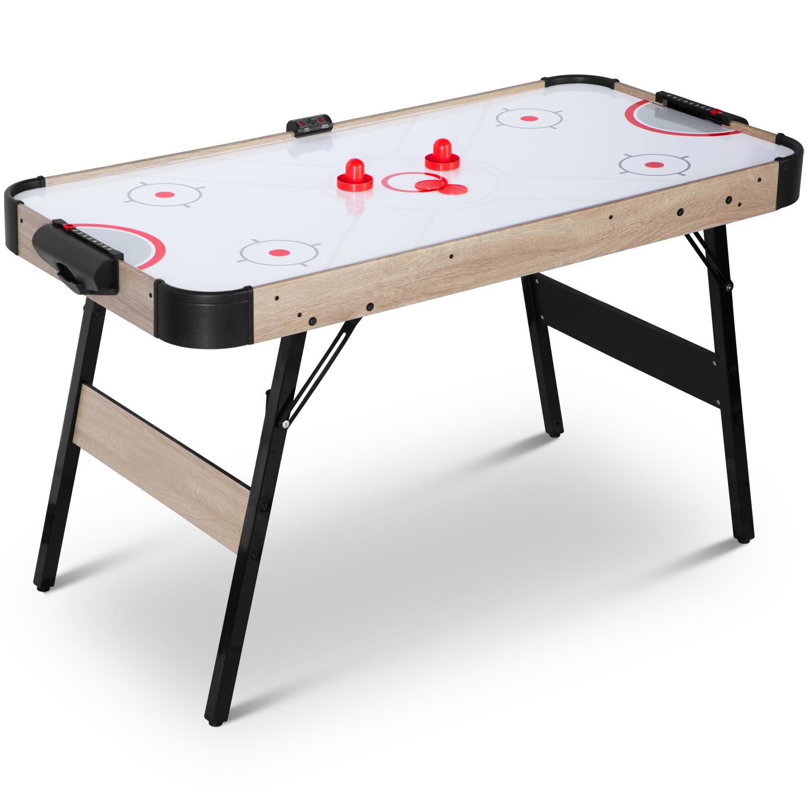 58in Folding Air Hockey Table Game Set w/LED Scoreboard