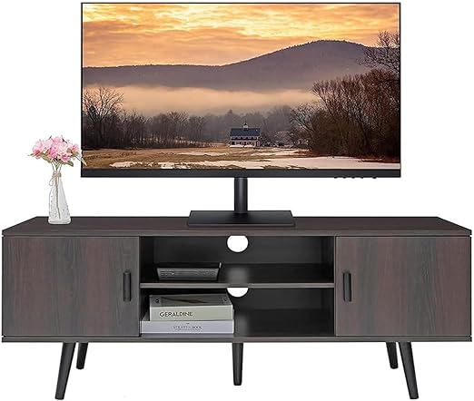 Mid-Century Modern TV Stand for 55 Inch TV