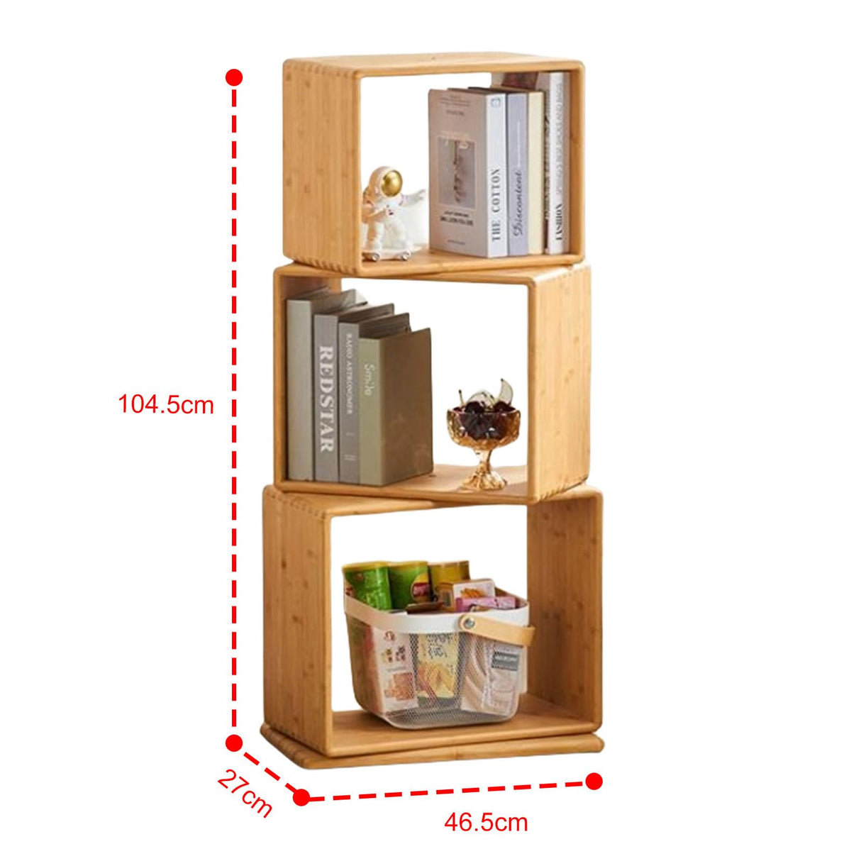 Rotating Bookshelf, 360 Rotating Bookshelf, Detachable Rotating Bookshelf, Wood Narrow Book Shelf Organizer for Home Office,Bedroom, Living Room, Kitchen