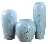 Sculpture Vase Vase Dried Flower Set Ceramic Ornaments Living Room Flower