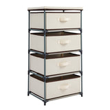 4-Tier Tall Closet Dresser with Drawers - Clothes Organizer and Small Fabric Storage