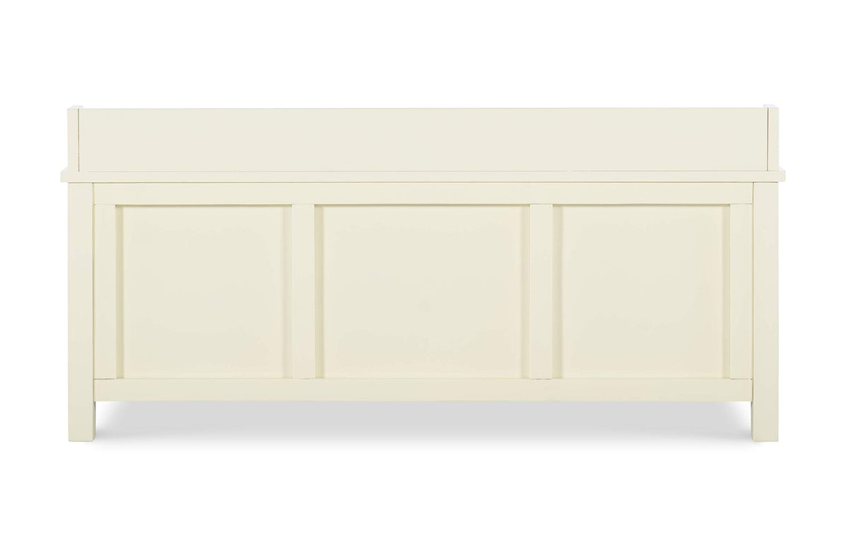 Linon Micah White Storage Bench