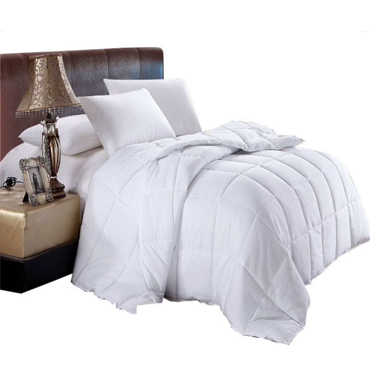 White Down Alternative Queen Comforter with Corner Tabs